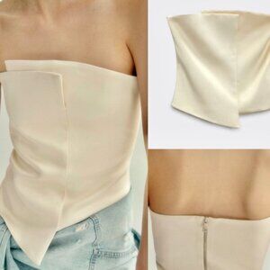 Zara Asymmetrical Strapless Top